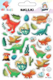 Naklejki dla dzieci Dinozaury. Wydawca: All4Kids. Multiszop.pl Opakowanie Naklejki dla dzieci Dinozaury