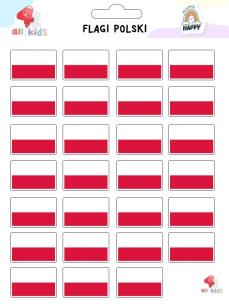 Naklejki dla dzieci Flagi Polski. Wydawca: All4Kids. Multiszop.pl Opakowanie Naklejki dla dzieci Flagi Polski