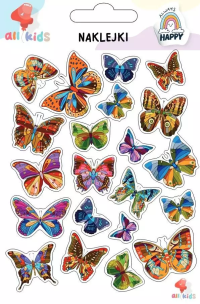 Naklejki dla dzieci Motylki. Wydawca: All4Kids. Multiszop.pl Opakowanie Naklejki dla dzieci Motylki