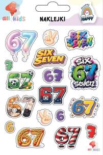Opakowanie Naklejki dla dzieci six seven 67