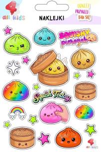 Opakowanie Naklejki dla dzieci squishy, pieróg, dumpling.