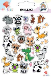 Naklejki dla dzieci Wesołe zwierzątka. Wydawca: All4Kids. Multiszop.pl Opakowanie Naklejki dla dzieci Wesołe zwierzątka