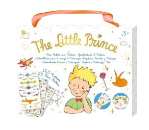 Naklejki do ciała i tatuaże Mały Książę. Wydawca: AVENIR. Multiszop.pl Opakowanie Naklejki do ciała i tatuaże Mały Książę