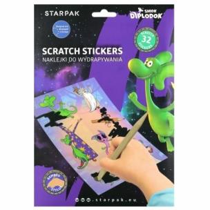 Naklejki do wydrapywania Diplodok. Wydawca: Starpak. Multiszop.pl Opakowanie Naklejki do wydrapywania Diplodok