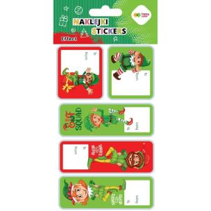 Opakowanie Naklejki Elfs tag 10x20cm HAPPY COLOR