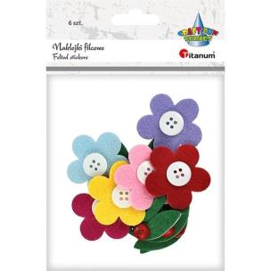 Opakowanie Naklejki filcowe 3D kwiaty 6szt
