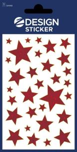 Opakowanie Naklejki foliowe - czerwone gwiazdy