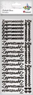Opakowanie Naklejki foliowe napis Zaproszenie 28szt