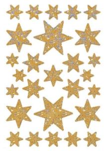 Opakowanie Naklejki gwiazdki złote