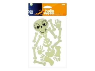 Opakowanie Naklejki Halloween żelowe świecące szkielet mix