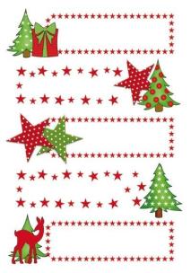 Opakowanie Naklejki na prezenty w gwiazdki