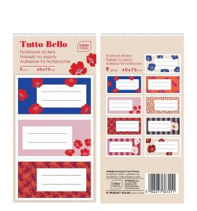 Opakowanie Naklejki na zeszyty Flowers 9szt