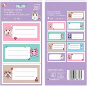 Opakowanie Naklejki na zeszyty Girls 9szt