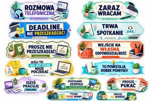 Opakowanie Naklejki napisy biurowe 15szt
