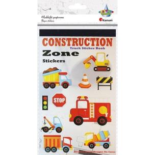 Opakowanie Naklejki papierowe 6 plansz pojazdy mix 222szt