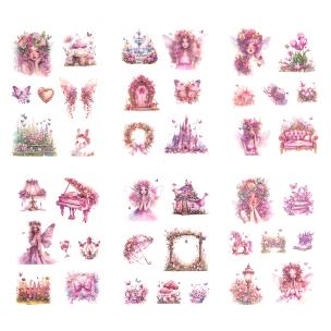 Naklejki pet połyskujące wróżki pink 6 arkuszy. Wydawca: DP CRAFT. Multiszop.pl Opakowanie Naklejki pet połyskujące wróżki pink 6 arkuszy
