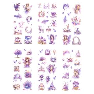 Naklejki pet wróżki amethyst  6 arkuszy. Wydawca: DP CRAFT. Multiszop.pl Opakowanie Naklejki pet wróżki amethyst  6 arkuszy