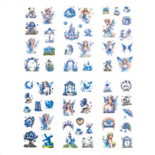 Naklejki pet wróżki blue stardust 6 arkuszy. Wydawca: DP CRAFT. Multiszop.pl Opakowanie Naklejki pet wróżki blue stardust 6 arkuszy
