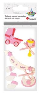 Opakowanie Naklejki piankowe 3D akcesoria noworodka 8szt