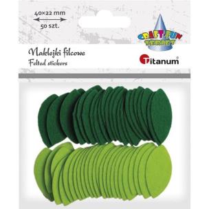 Opakowanie Naklejki piankowe liście zielone 50szt