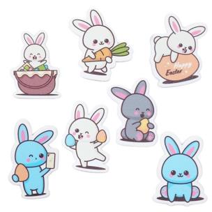 Opakowanie Naklejki piankowe zajączki 6 wzorów 35szt