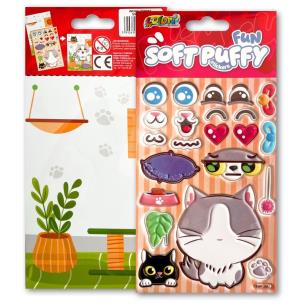 Opakowanie Naklejki puffy Fun with Kitty