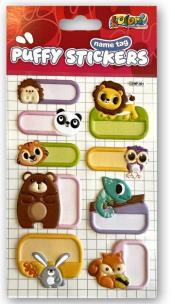 Opakowanie Naklejki Puffy Name Tag Animals PENMATE