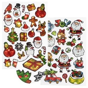 Opakowanie Naklejki świąteczne wzory holograficzne