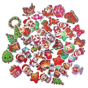 Opakowanie Naklejki winylowe Boże Narodzenie 4-6cm 50szt