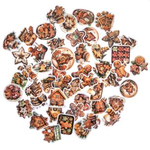 Opakowanie Naklejki winylowe Boże Narodzenie 4-6cm 50szt