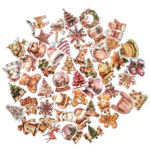 Opakowanie Naklejki winylowe Boże Narodzenie 4-6cm 50szt