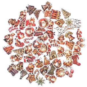 Opakowanie Naklejki winylowe Boże Narodzenie 4-6cm 64szt