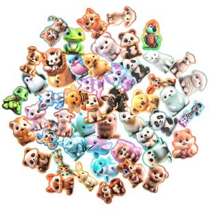 Opakowanie Naklejki winylowe - kreskówkowe zwierzątka 4-6cm