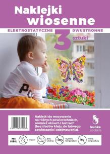 Naklejki wiosenne Motyl i łąka 3szt. Wydawca: Kunke. Multiszop.pl Opakowanie Naklejki wiosenne Motyl i łąka 3szt
