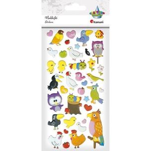 Opakowanie Naklejki wypukłe ptaki 42szt