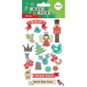 Opakowanie Naklejki Xmas 10x20cm HAPPY COLOR