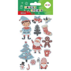 Opakowanie Naklejki Xmas blue 10x20cm HAPPY COLOR