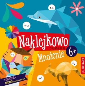 Naklejkowo Junior 6+ Mnożenie. Autor: Anna Borchard. Multiszop.pl Okładka książki Naklejkowo Junior 6+ Mnożenie