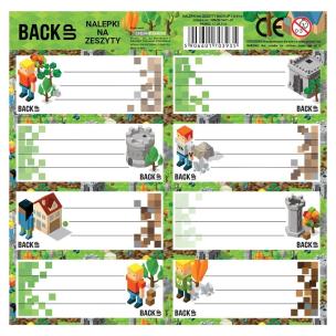 Opakowanie Nalepki na zeszyty BackUp 7 A61 (25szt) DERFORM