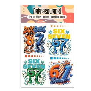Opakowanie Naprasowanki Termo Naklejki na Ubrania Six Seven