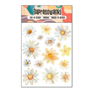 Opakowanie Naprasowanki Termo Naklejki na Ubrania Stokrotki