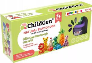 Naturalna ciastolina w słoiczkach 8 kolorów. Wydawca: ChildGen (GEN OYUNCAK SANAYİ TİCARET A.Ş.). Multiszop.pl Opakowanie Naturalna ciastolina w słoiczkach 8 kolorów