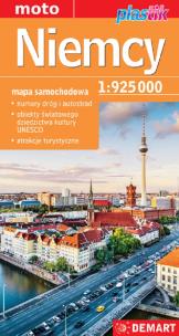 Okładka książki Niemcy 1:750 000 mapa samochodowa plastik