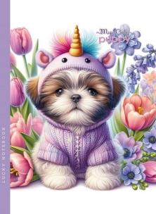 Opakowanie Notatnik 143x200 48K gładki Piesek z rogiem