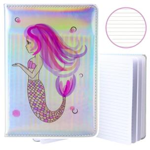 Notatnik A5/80K linia Syrenka holograficzny. Wydawca: Leantoys. Multiszop.pl Opakowanie Notatnik A5/80K linia Syrenka holograficzny