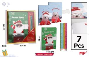 Opakowanie Notatnik A5/80K zapięcie magnes świąteczny MIX