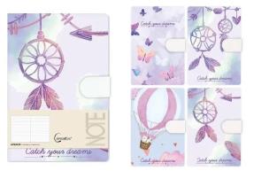 Opakowanie Notatnik A6 linia 144 strony na magnes Sny MIX