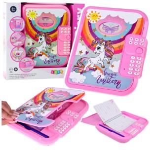 Opakowanie Notatnik na kod jednorożec różowy