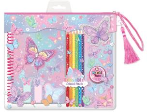 Opakowanie Notatnik na spirali z kredkami Motylki
