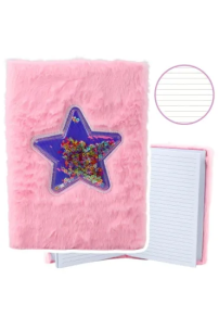 Opakowanie Notatnik pluszowy A5/80K linia Gwiazda z konfetti